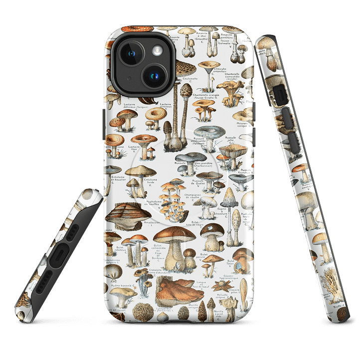 Mycological Marvels iPhone® MagSafe® Tough Case - Champignons by Adolphe Millot product image (2)