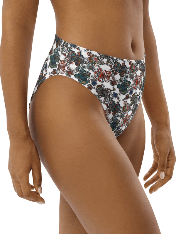 Mysterious Flowers | Recycled High Waisted Bikini Bottom product image (4)