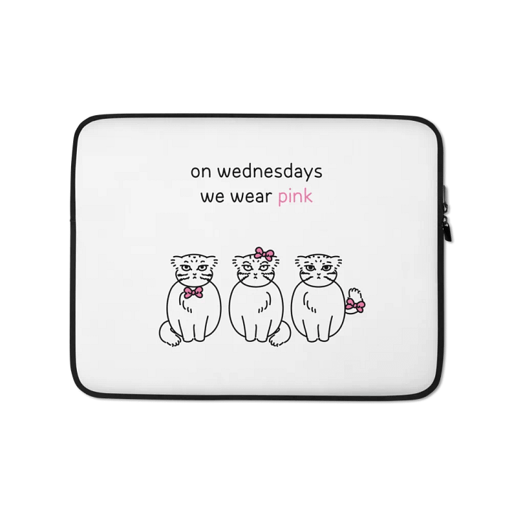 Pink Wednesdays Manul - Laptop Sleeve product image (1)