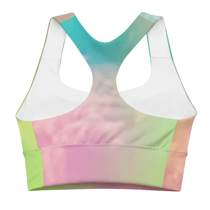 Blur cloud rainbow Design Longline Sports Bra - v11 product image (2)