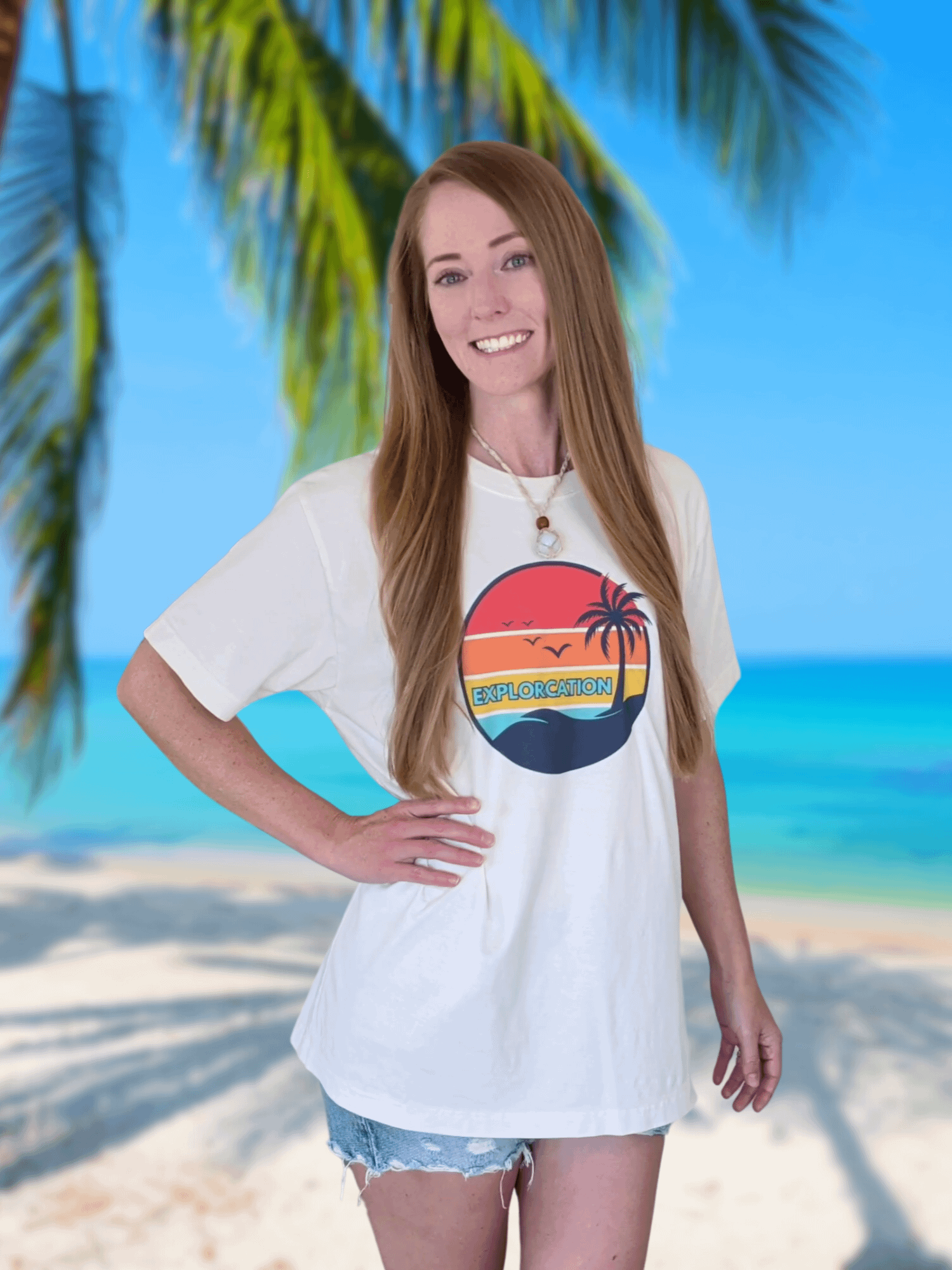Retro Sunset Oversized T-Shirt product image (1)