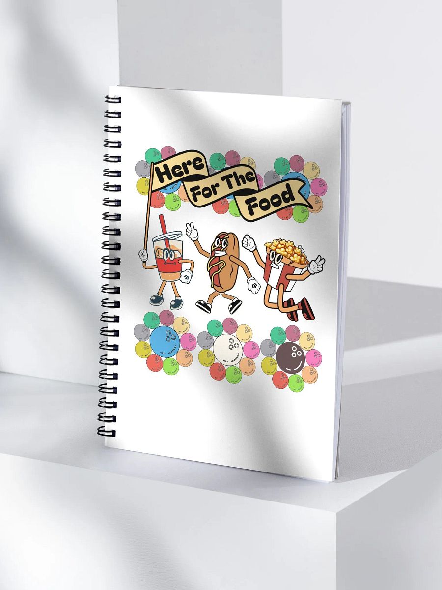 Here For The Food Bowling Foodie Fun Spiral Notebook product image (3)