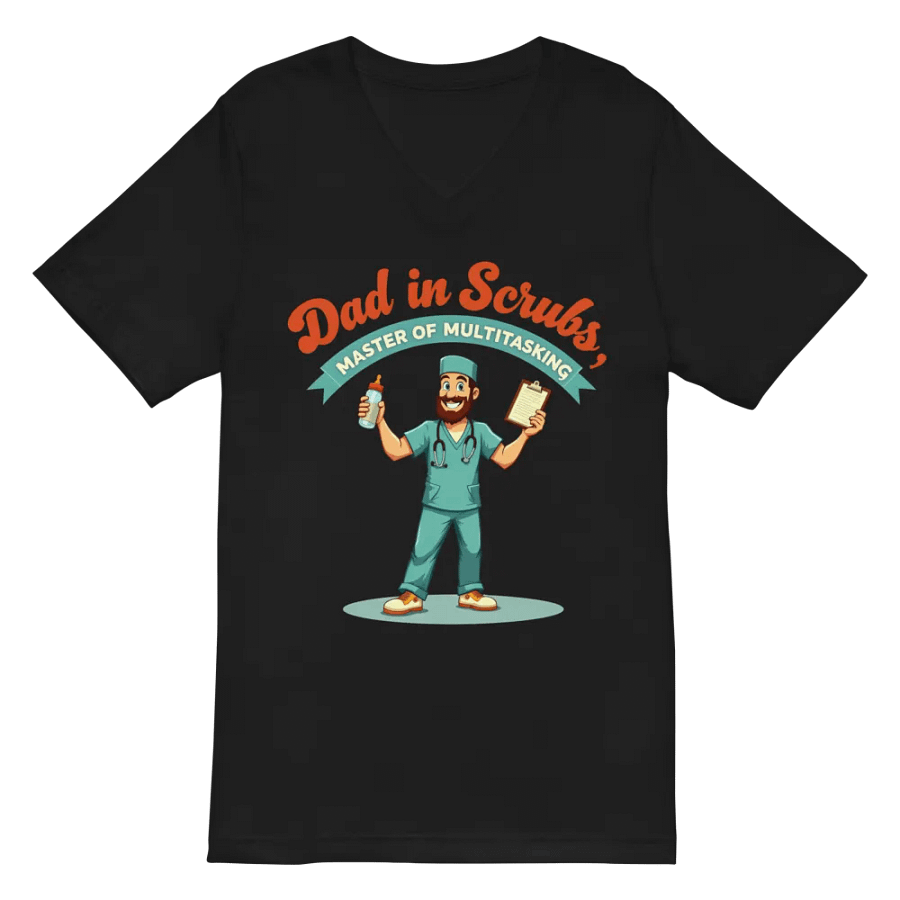 Multitasking Dad in Scrubs V-Neck Tee product image (3)