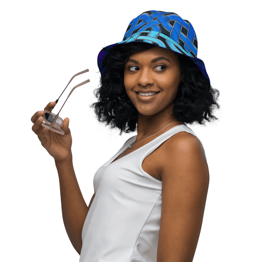 Blue Celtic Knot Kaleidoscope Buckethat product image (8)