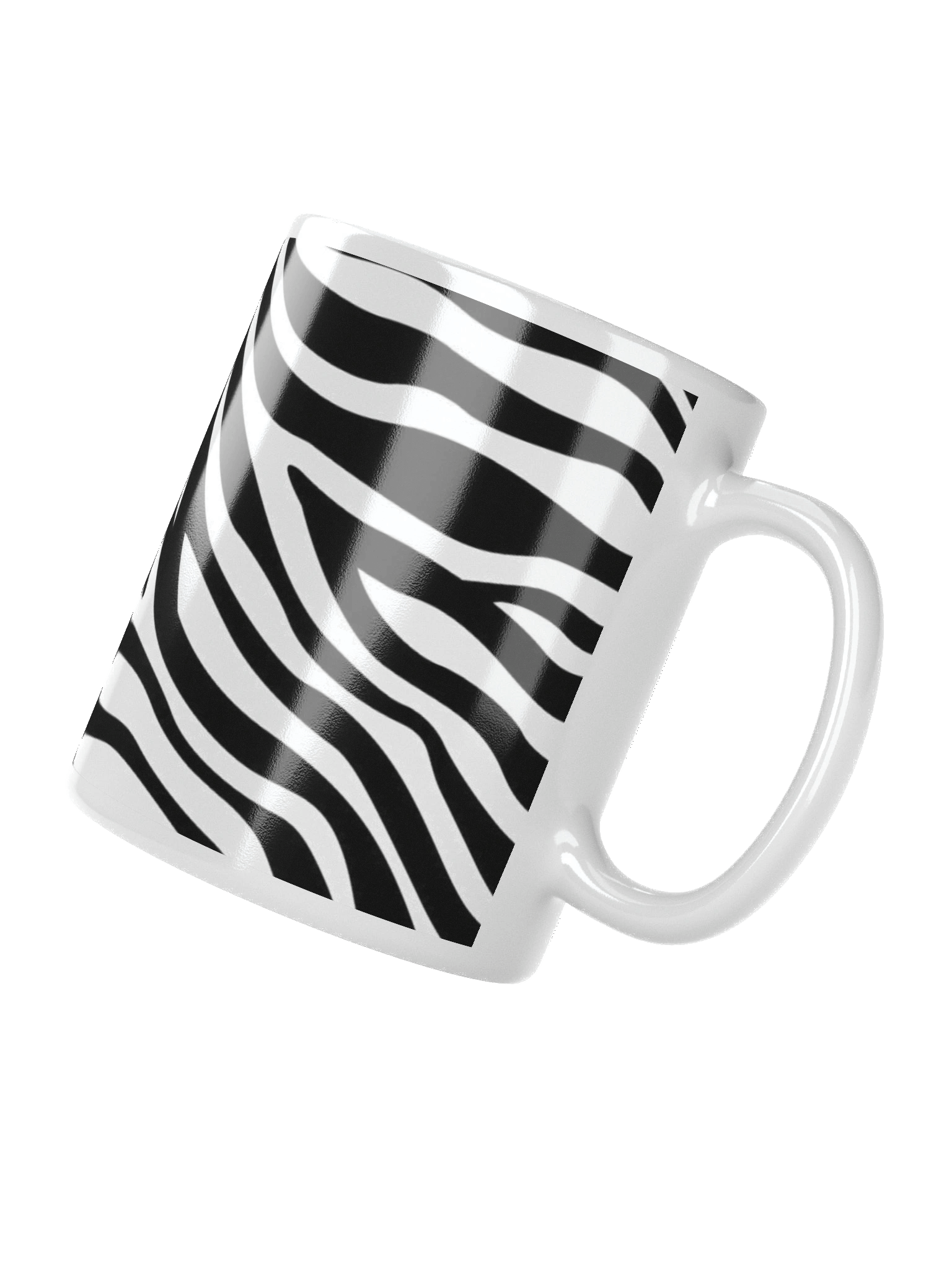 Zebra Wave White Glossy Mug product image (3)