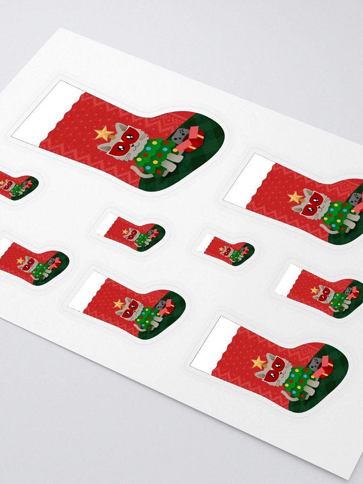 Festive Cat Christmas Sticker Sheet product image (2)