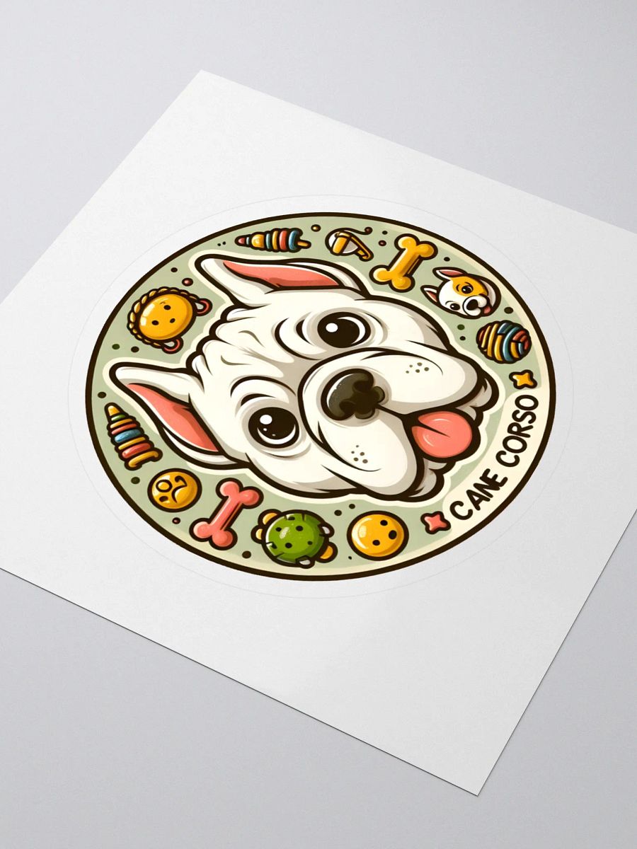White Cane Corso Sticker – Fun and Elegant Dog Lover Decal product image (3)