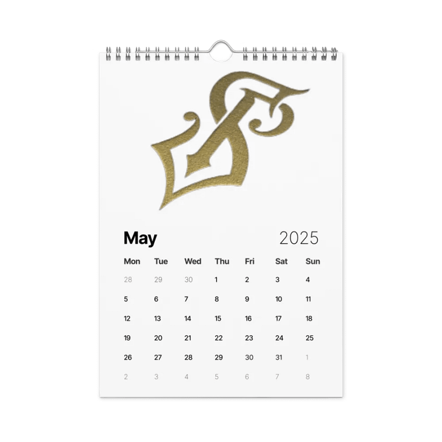 Golden Ornamental R 2025 Wall Calendar product image (10)