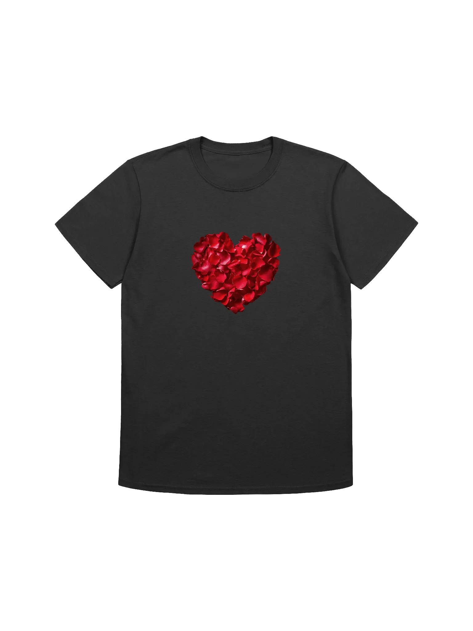 Valentine’s Day Unisex T-Shirt Celebrating Love Red Rose Petals Heart product image (1)