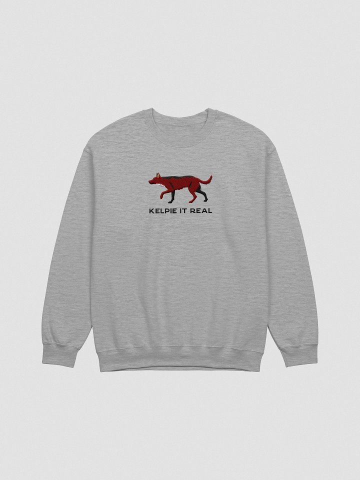 Kelpie It Real Sweatshirt (Embroidered) of an Australian Kelpie(Brown) product image (13)