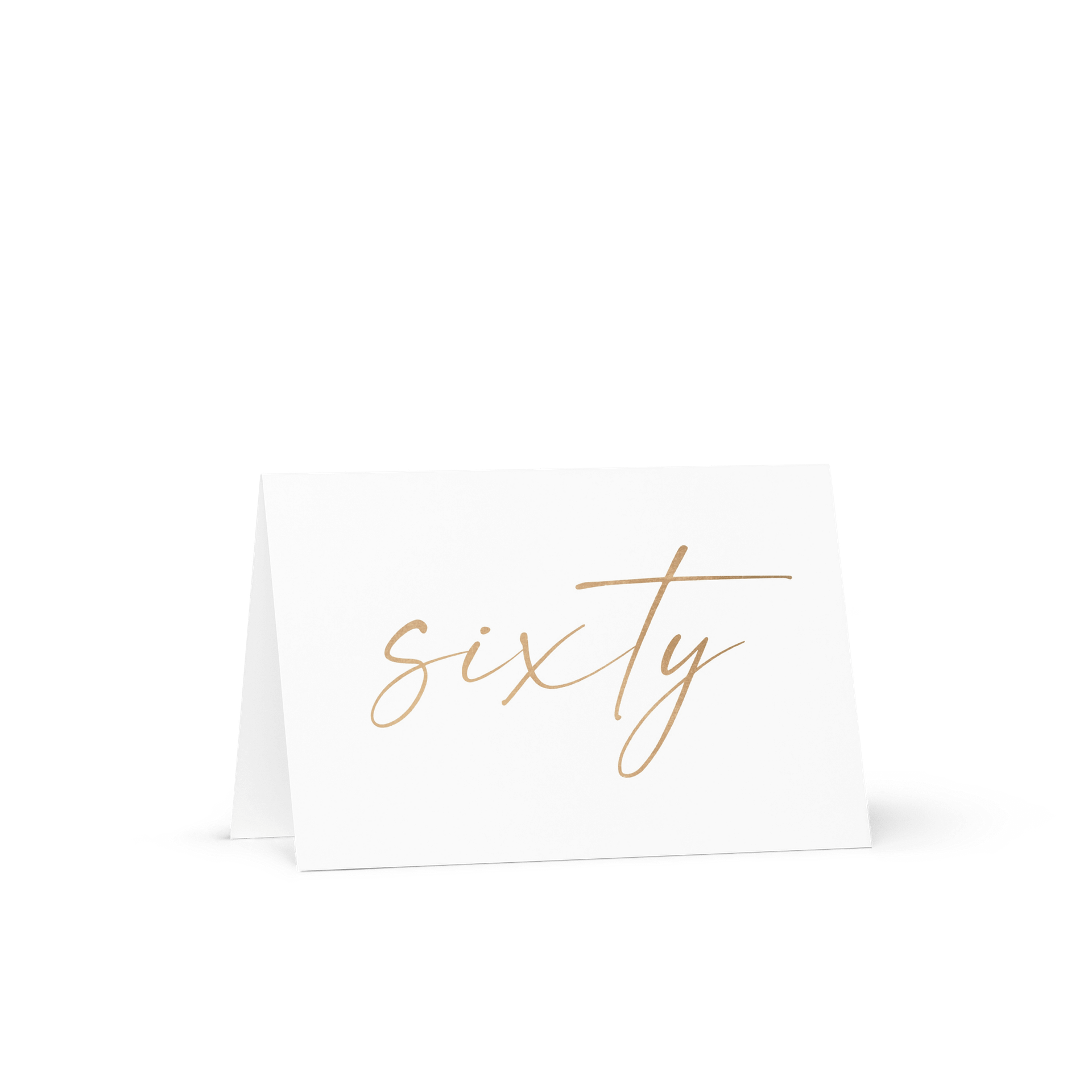 Minimalist Gold Sixty Birthday Card product image (2)