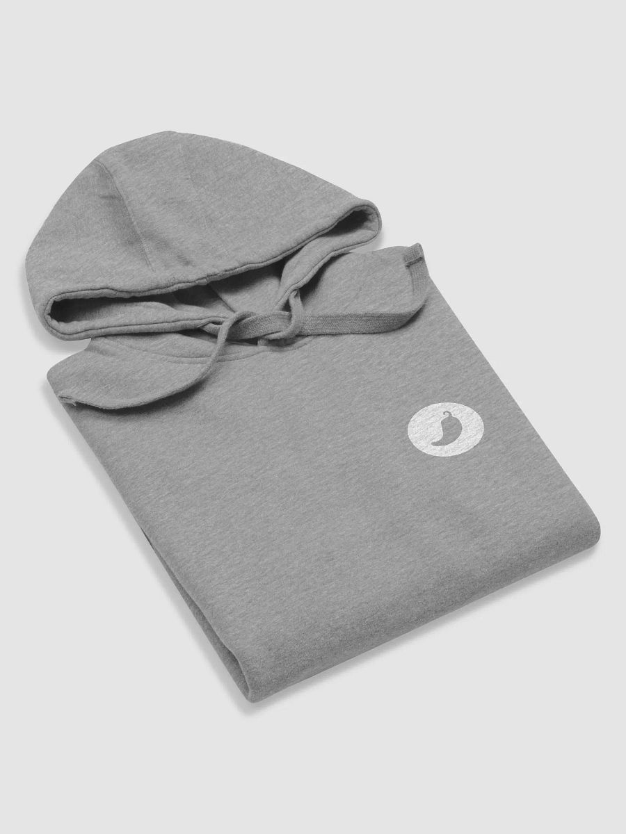 Grey coinpaprika hoodie with white logo product image (6)