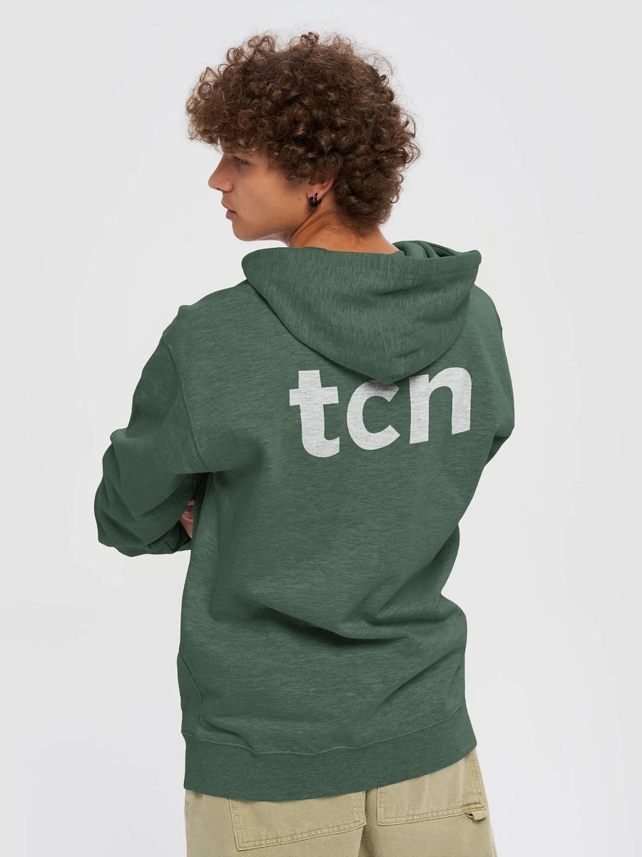 WHITE LOGO ZIP HOODIE — FRONT & BACK product image (6)