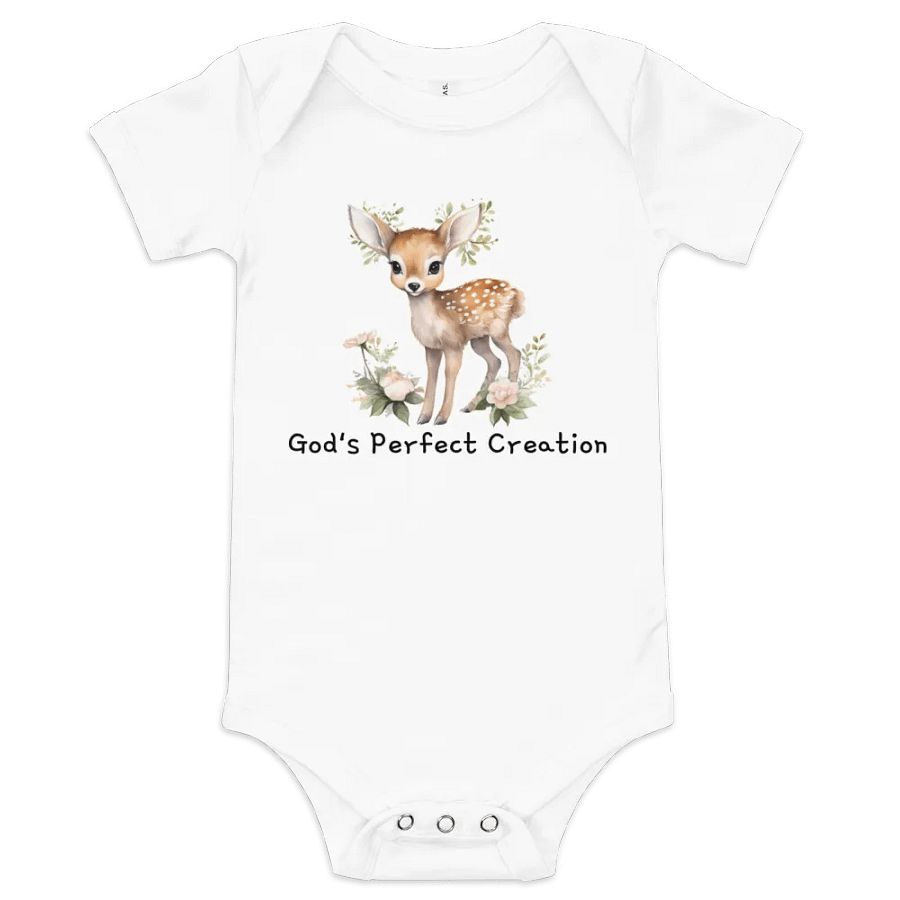 Divine Darling: 'God's Perfect Creation' Baby Onesie product image (2)