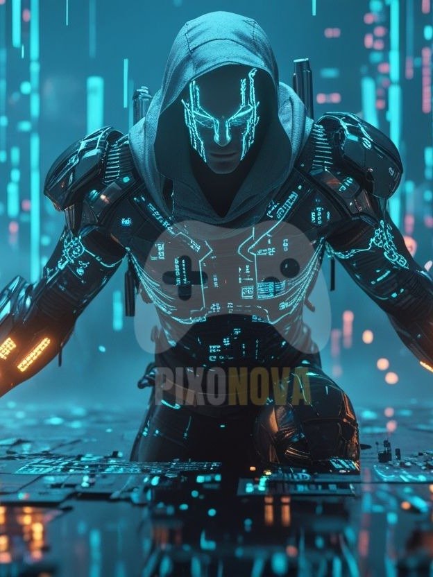 Born from the Glitch – Pixonova Protocol Artwork (4 Versions, PNG & PDF, 1472x832 px) product image (3)