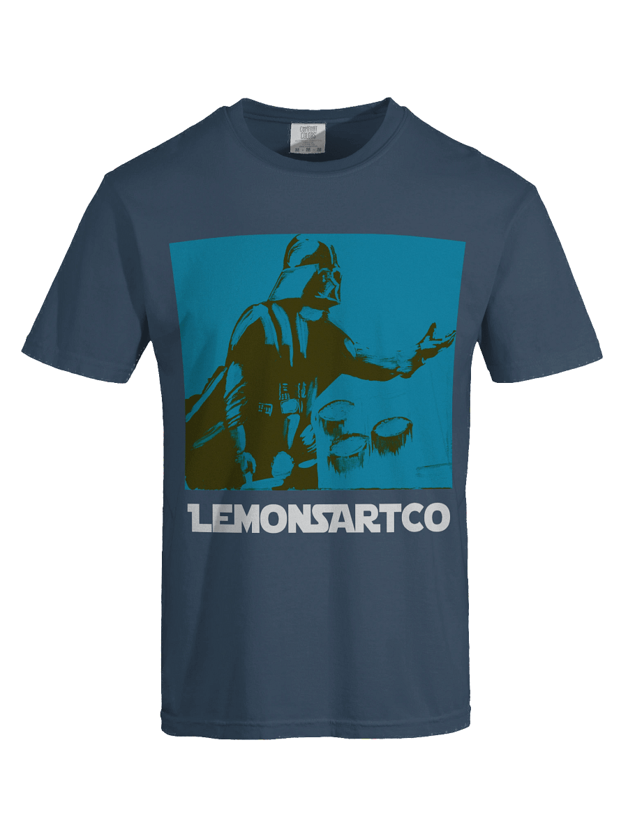 Darth Vader Blue Hi Contrast Cotton Tee product image (86)