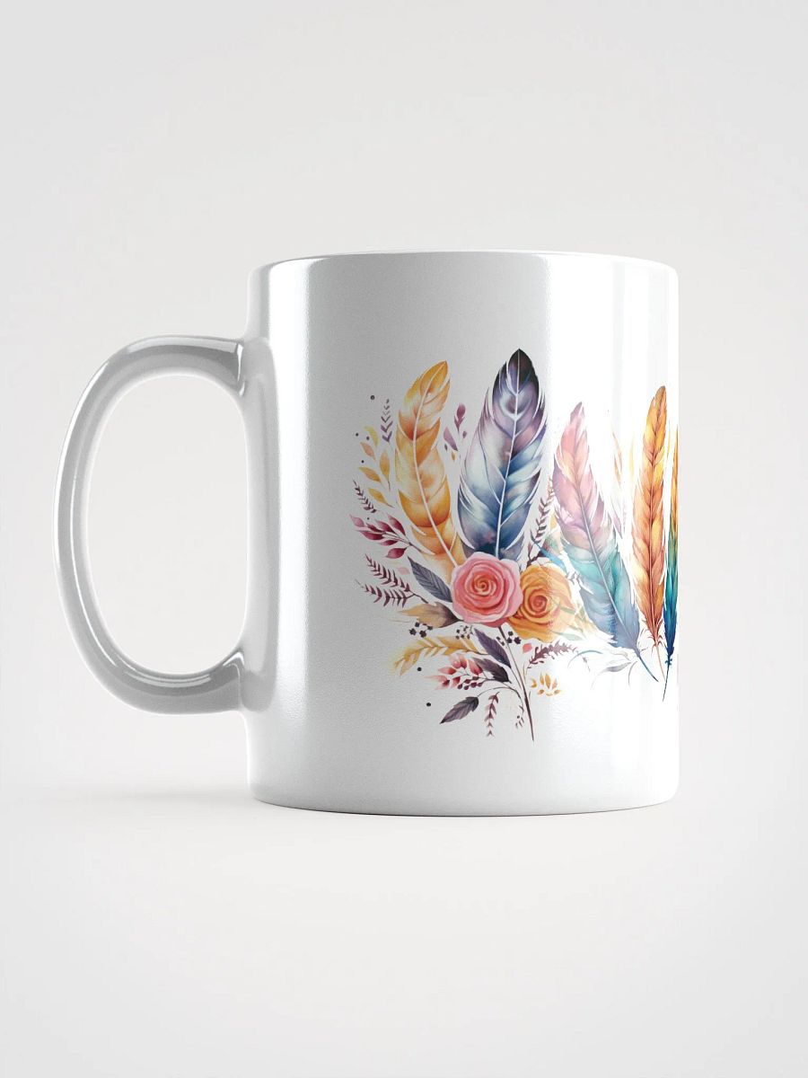 Vibrant Feathers and Roses Mug product image (6)