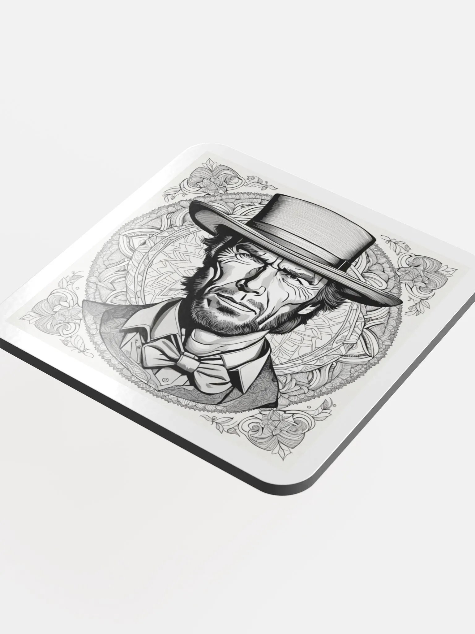 Symmetrical Gentleman Cork Coaster product image (4)