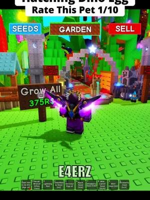Grow a Garden Rarest Dino Egg Luck 🔥 #growagarden #roblox #fyp