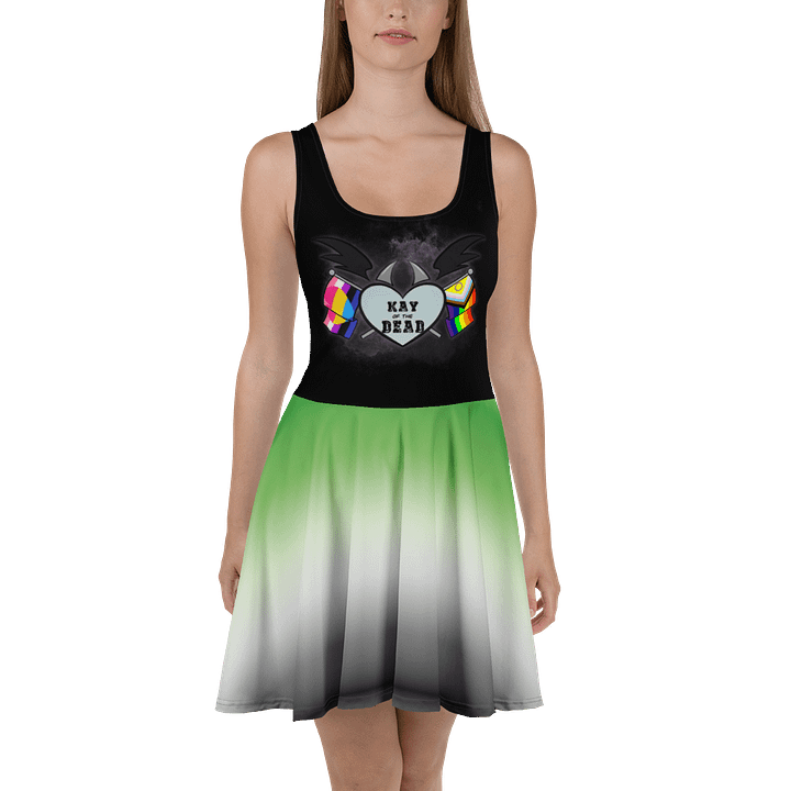 Kay_of_the_Dead Pride Logo Dress With Aromantic Pride Skirt product image (2)