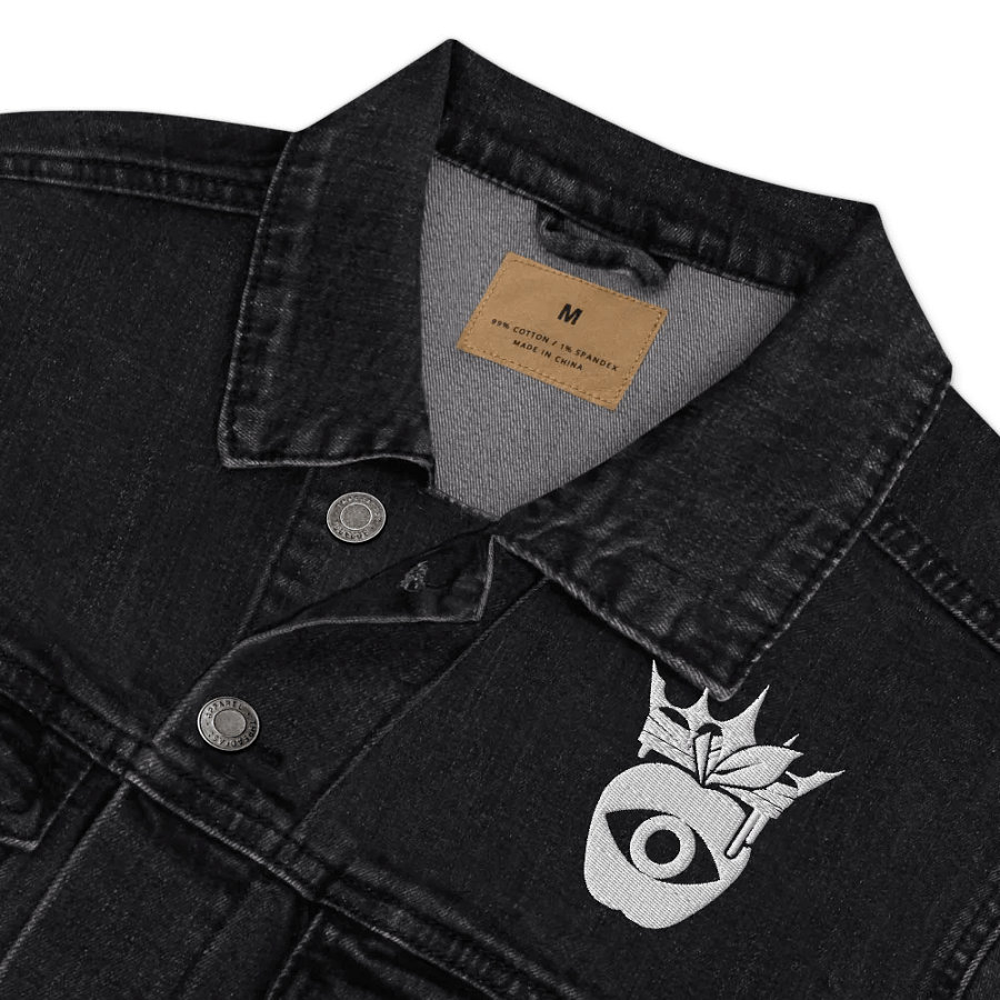 Crowned Apple (White) ✦ Threadfast Denim Jacket product image (9)