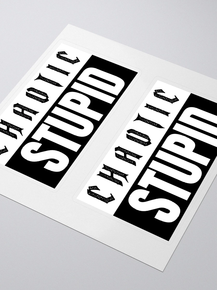 Chaotic Stupid bubble free stickers product image (3)