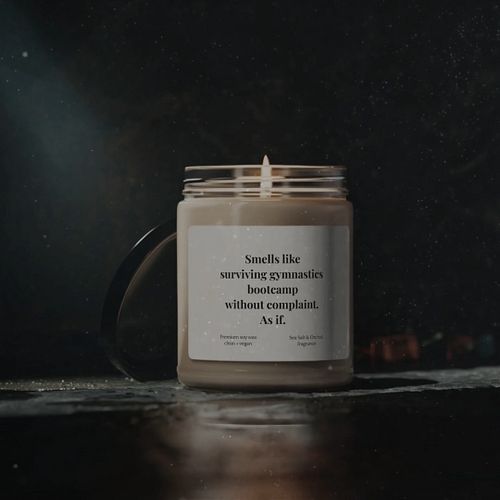 Looking for a gift for a gymnast? Try one of these scented vegan soy candles that proclaim 
