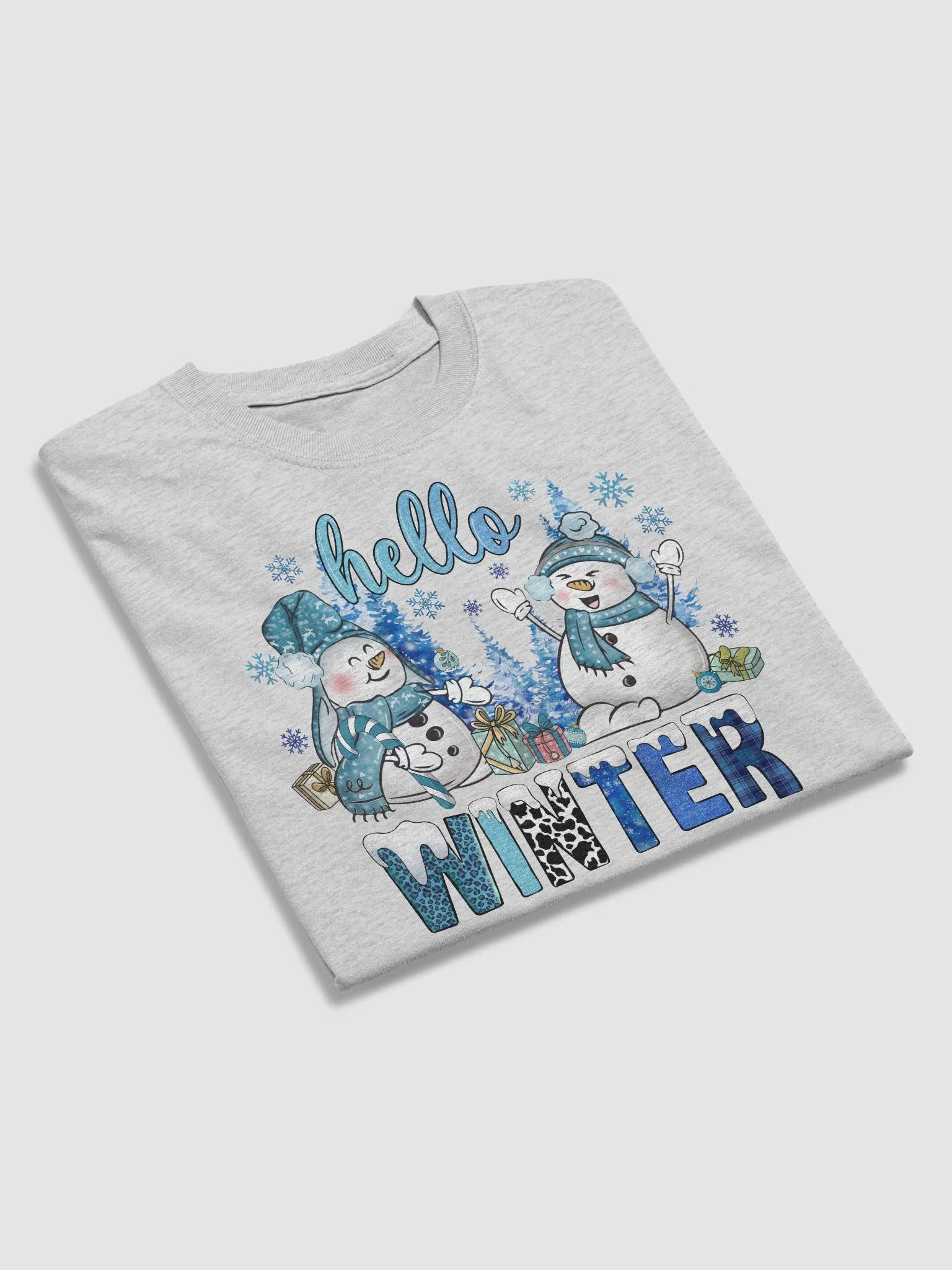 HELLO WINTER SNOWMAN T-SHIRT product image (43)