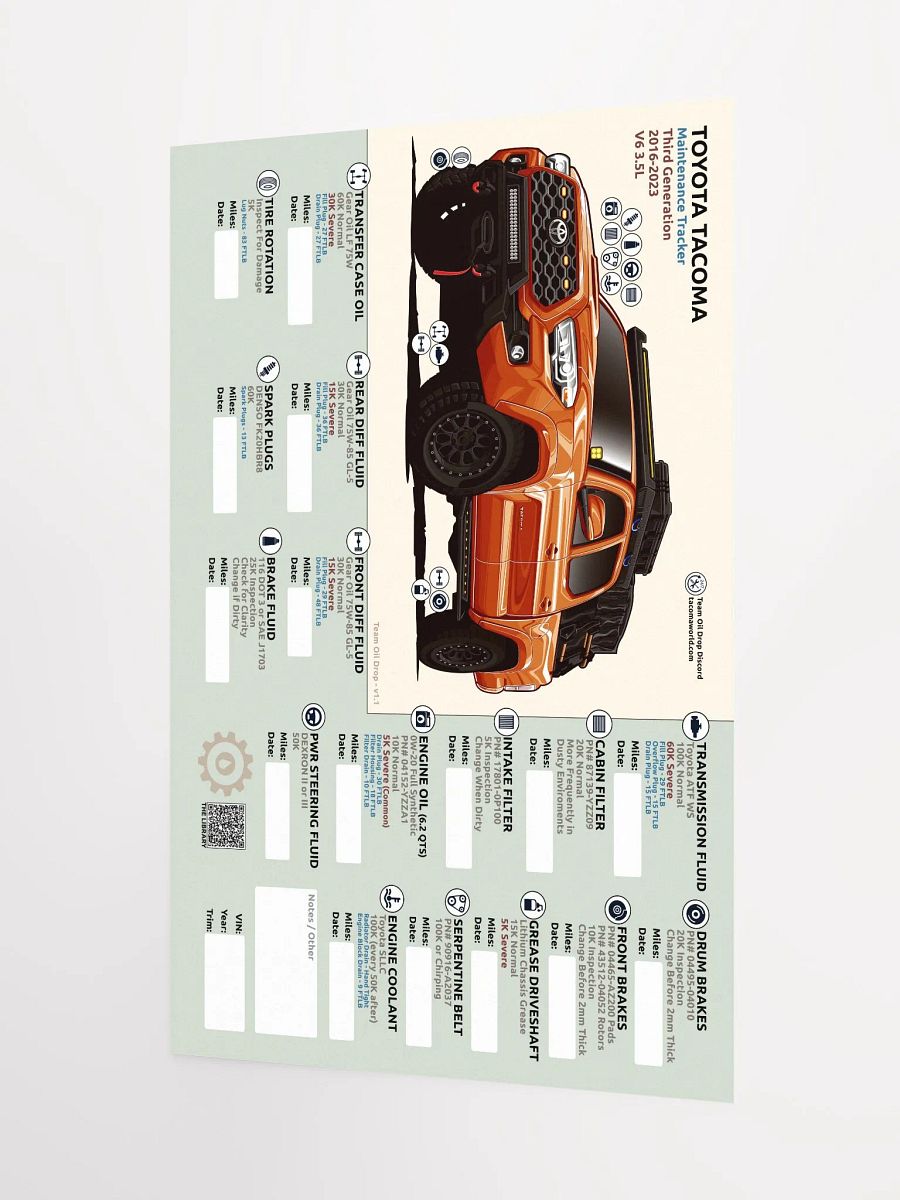 3rd Gen Maintenance Tracker v1.1 - Octane product image (4)