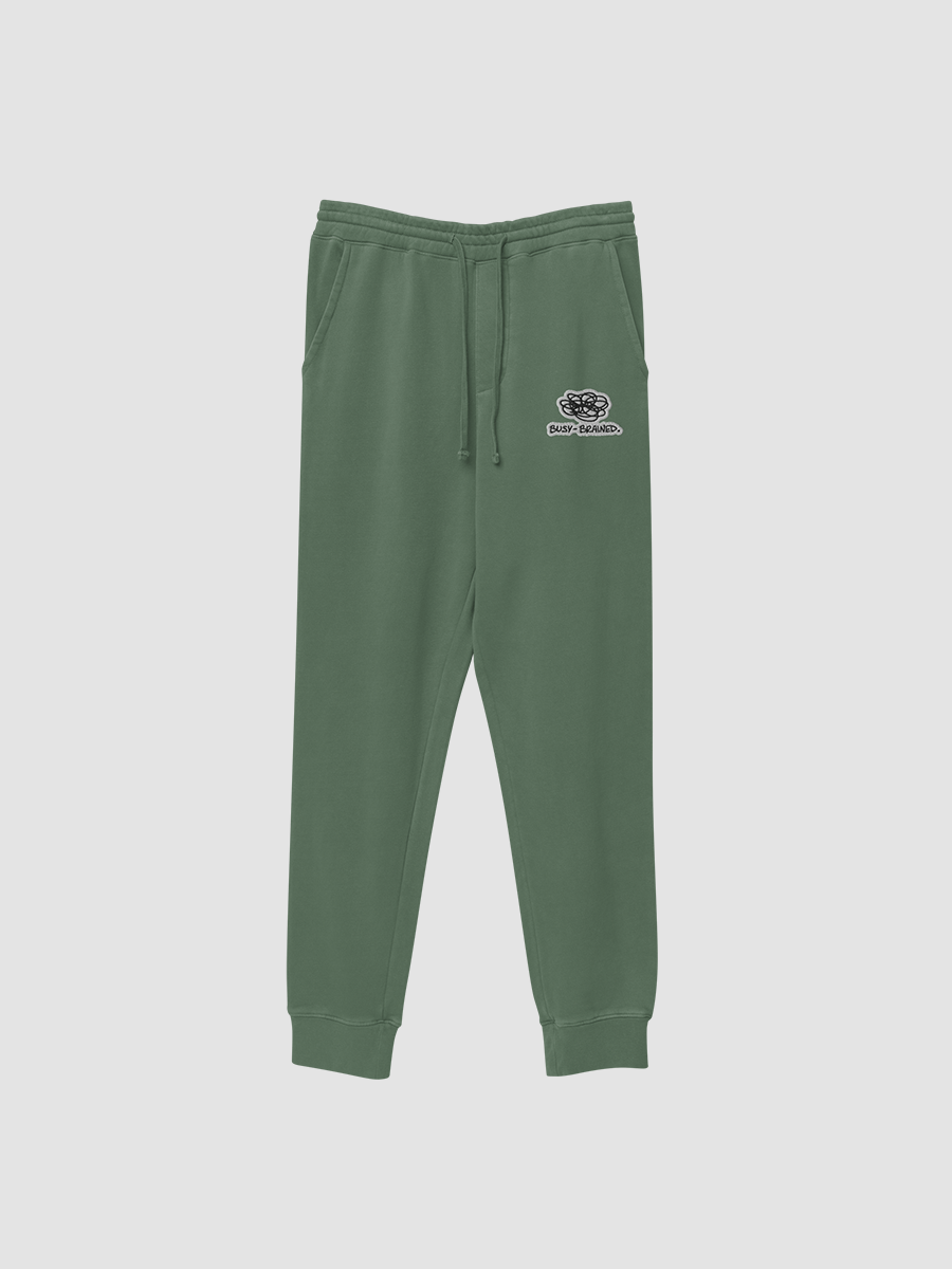 BUSY-BRAINED embroidered pigment sweatpants (bubble design) product image (3)