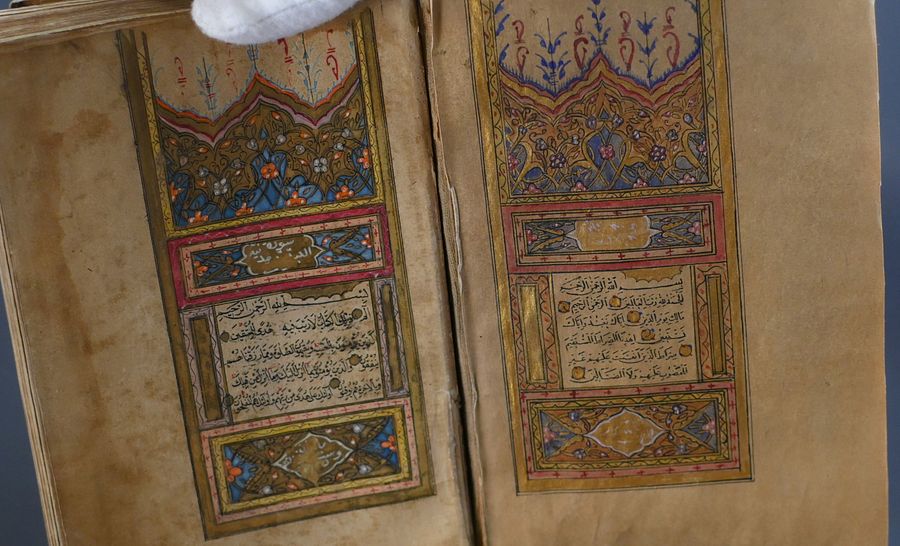 مصحف مخطوط مكتوب بخط اليد ، يعود الى النصف الثاني من القرن الثامن عشر product image (4)