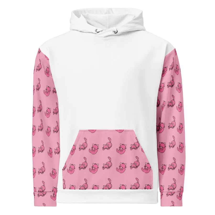 White and Pink Cat Paradise Hoodie product image (8)