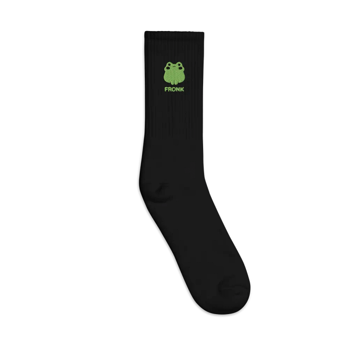 Man I Love Frogs Embroidered Cew Socks product image (1)