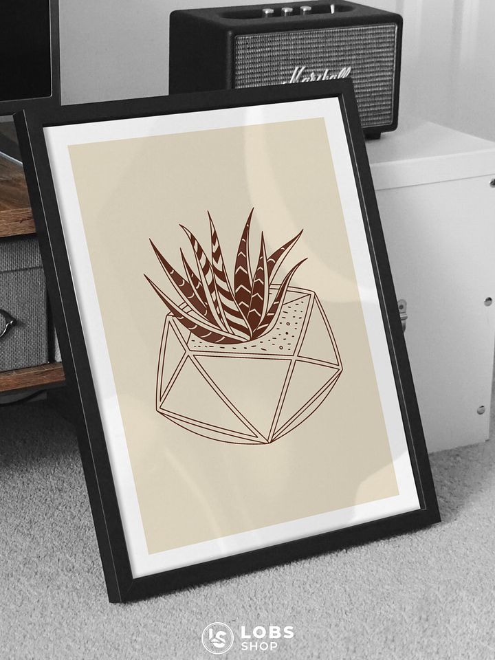 Arid Aesthetics: Modern Succulent Printable Wall Art – Bring the Desert Indoors with Style product image (1)