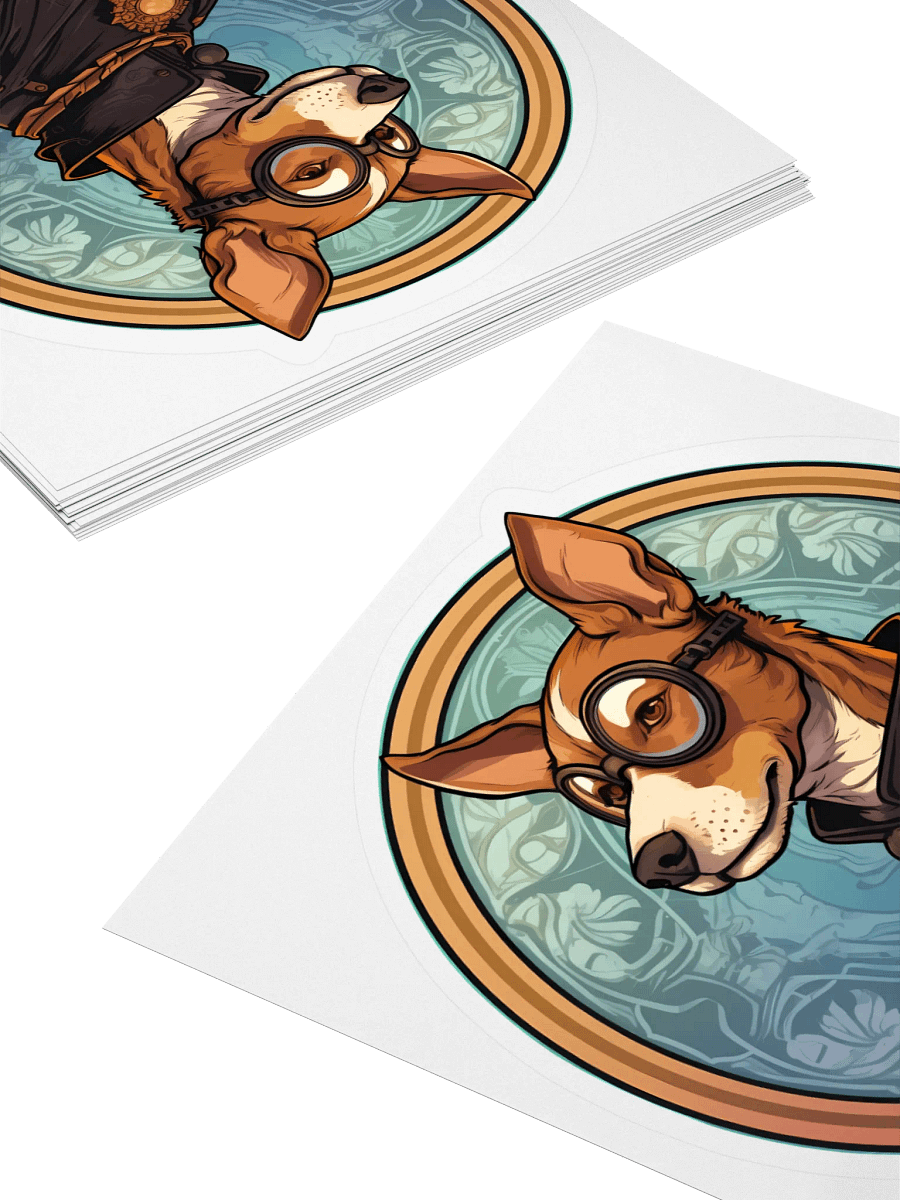 Steampunk Dog Kiss Cut Stickers product image (4)