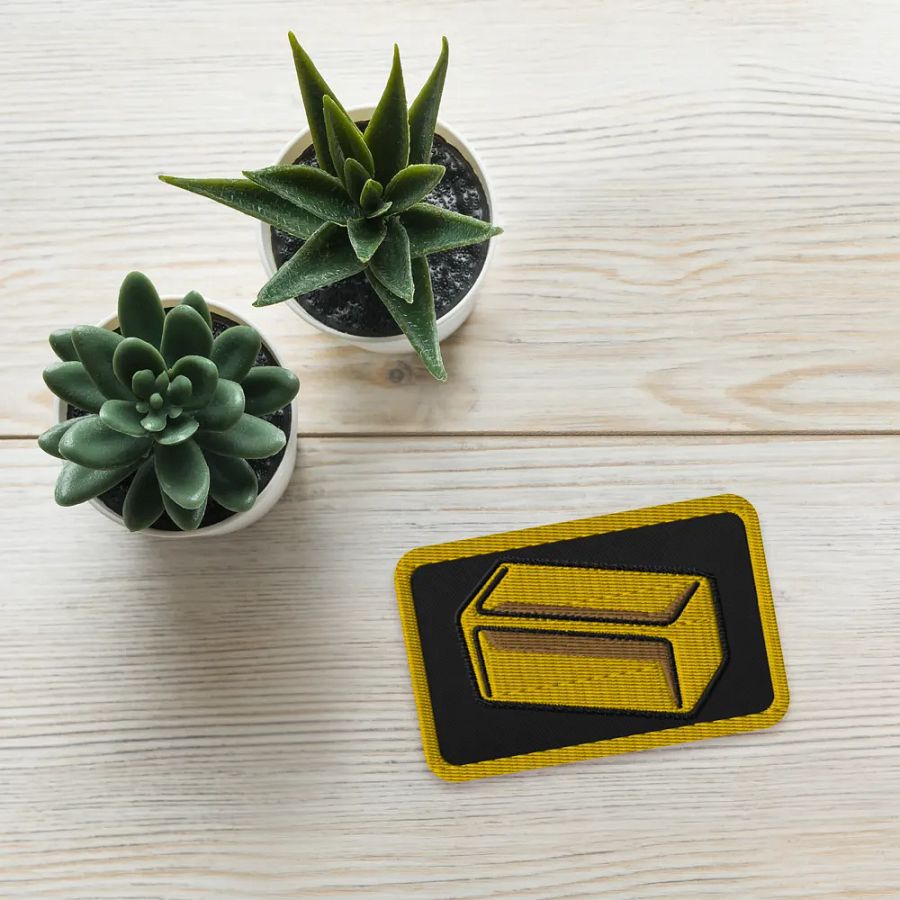 Yellow Sample Embroidered Patch product image (4)