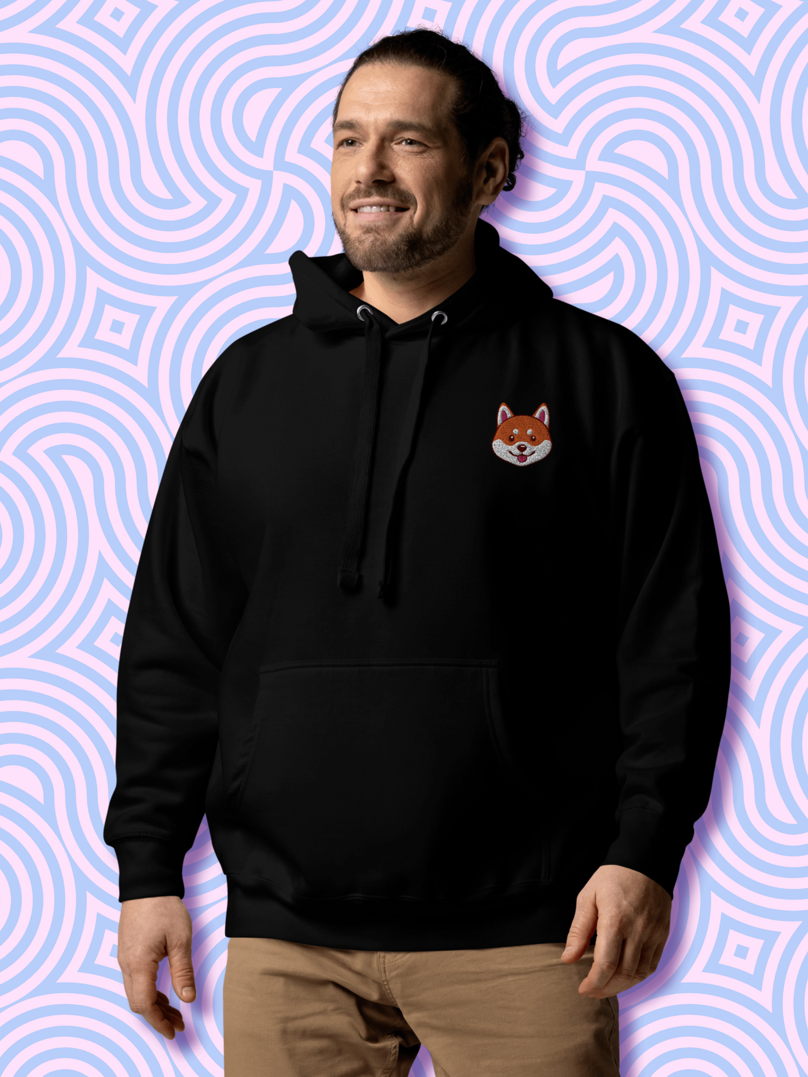 Cheerful Shiba Inu Unisex Hoodie product image (3)