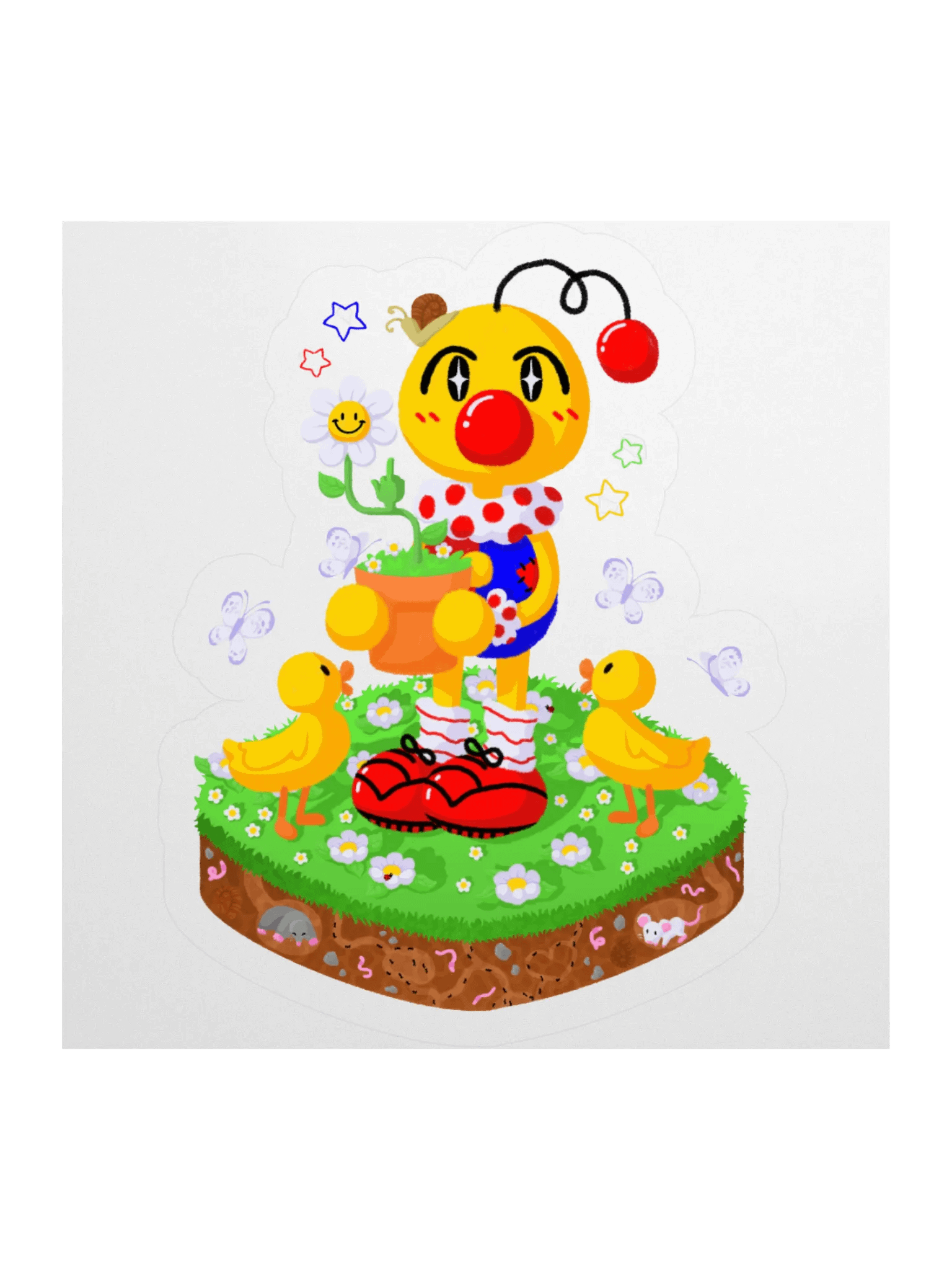 Boyoyoing Flower Pot Island Rude Sticker product image (1)