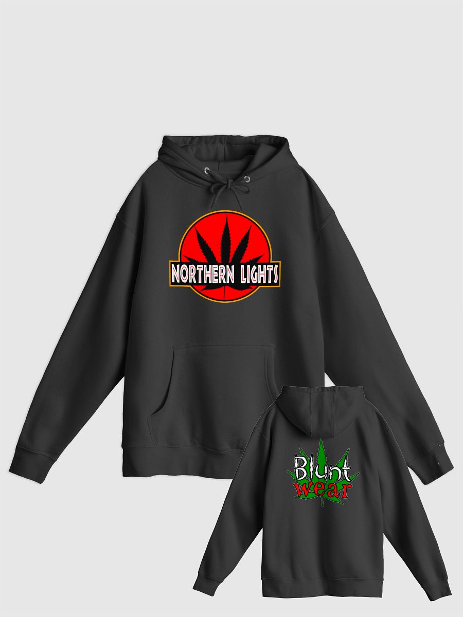 Northern Lights w Back Black Hoodie product image (1)