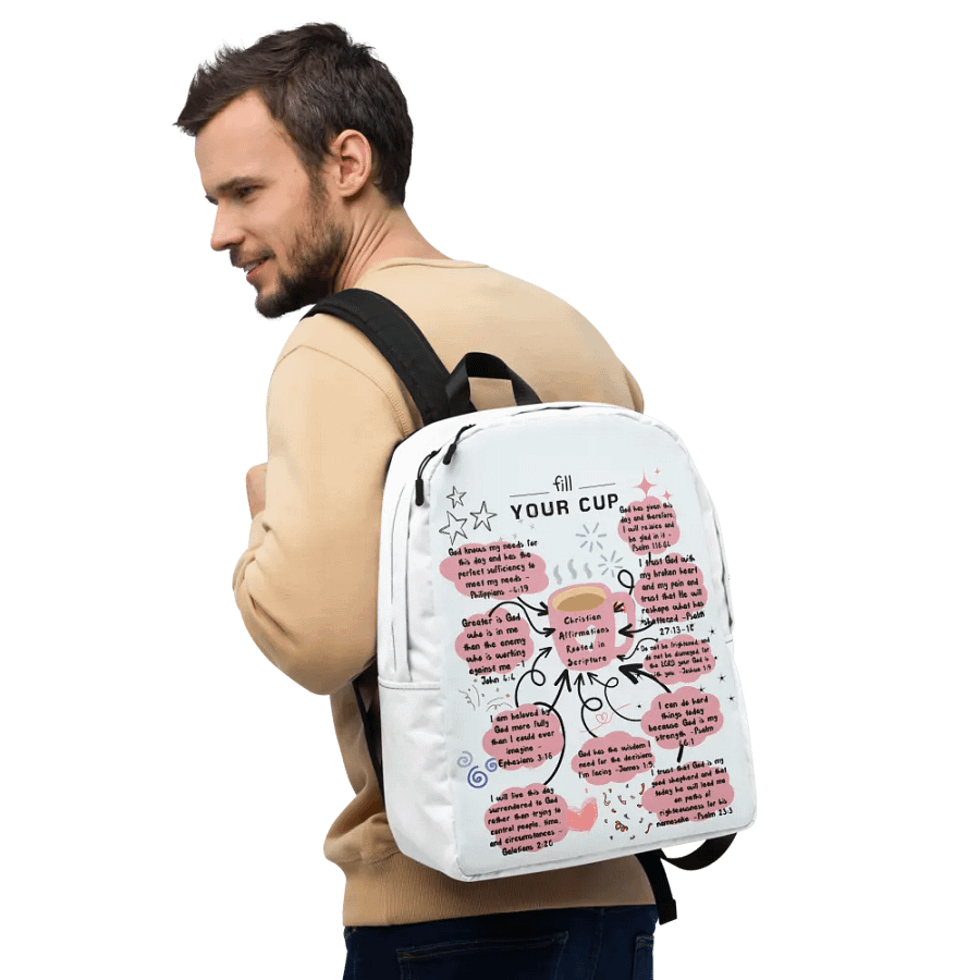 Christain affirmations rooted in the scripture Minimalist Backpack product image (11)