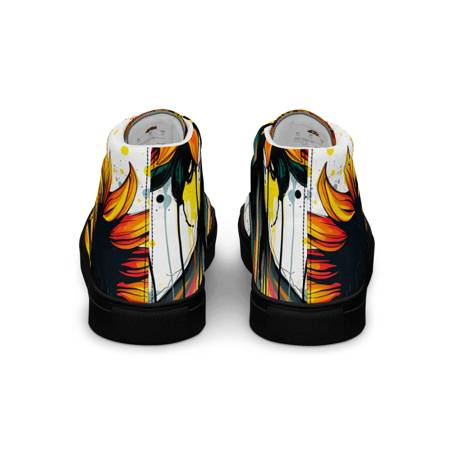 Van gogh's Sunflower Gaze, women's premium canvas High Tops product image (4)