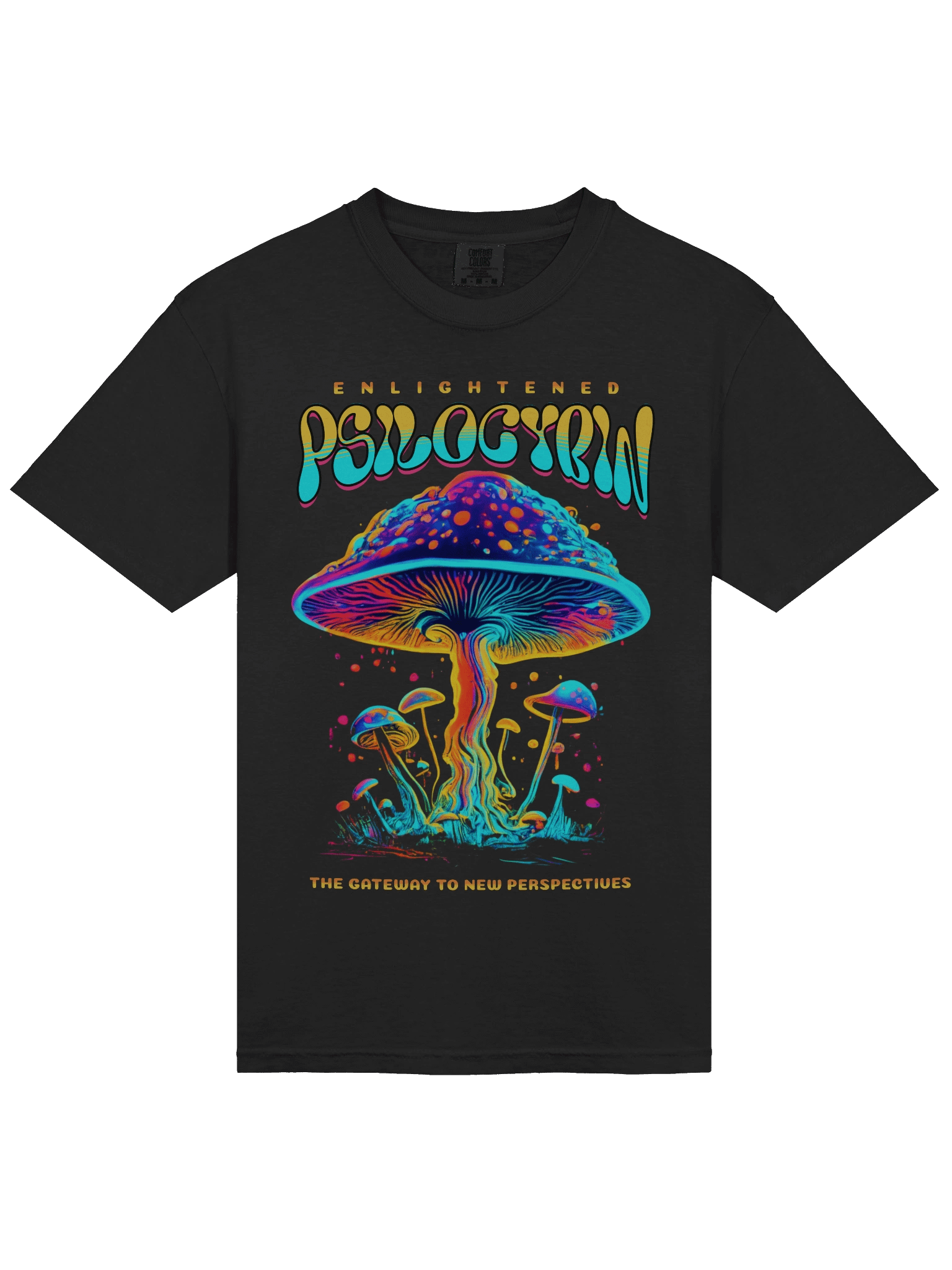 Psychedelic - Enlightened Psilocybin - Mushrooms Heavyweight T-Shirt product image (9)