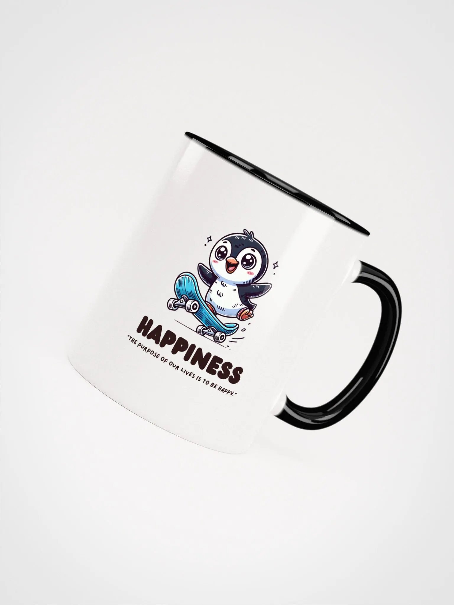 Happiness Penguin Skateboarding Mug product image (56)