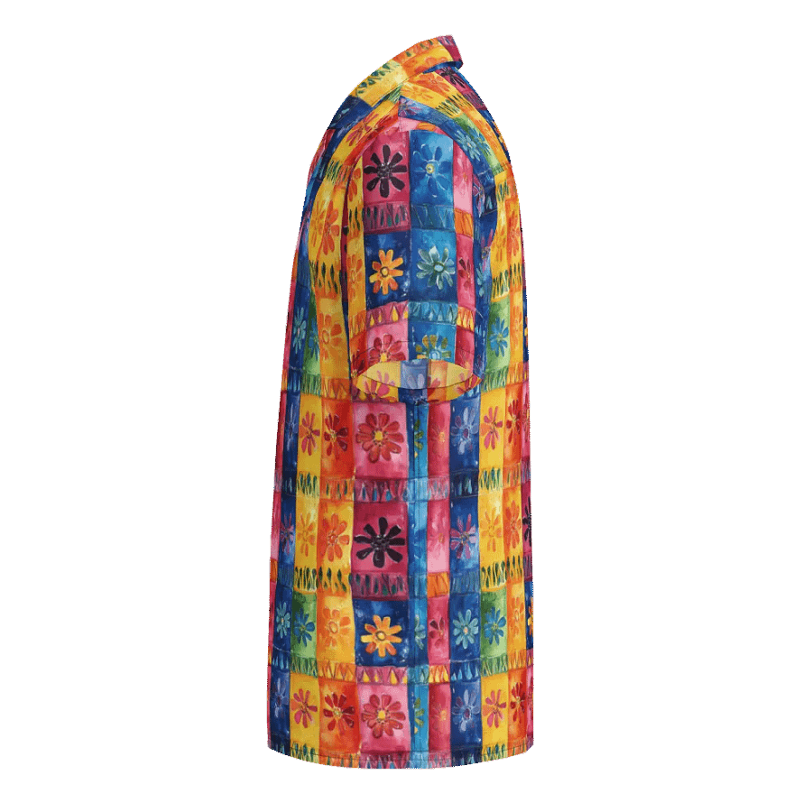 Textured Floral Pattern-Seamless Papel Picado Hawaiian Shirts product image (3)