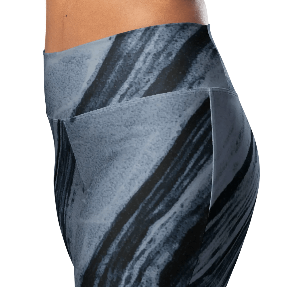 Indigo Blue Marble Flare Leggings product image (3)