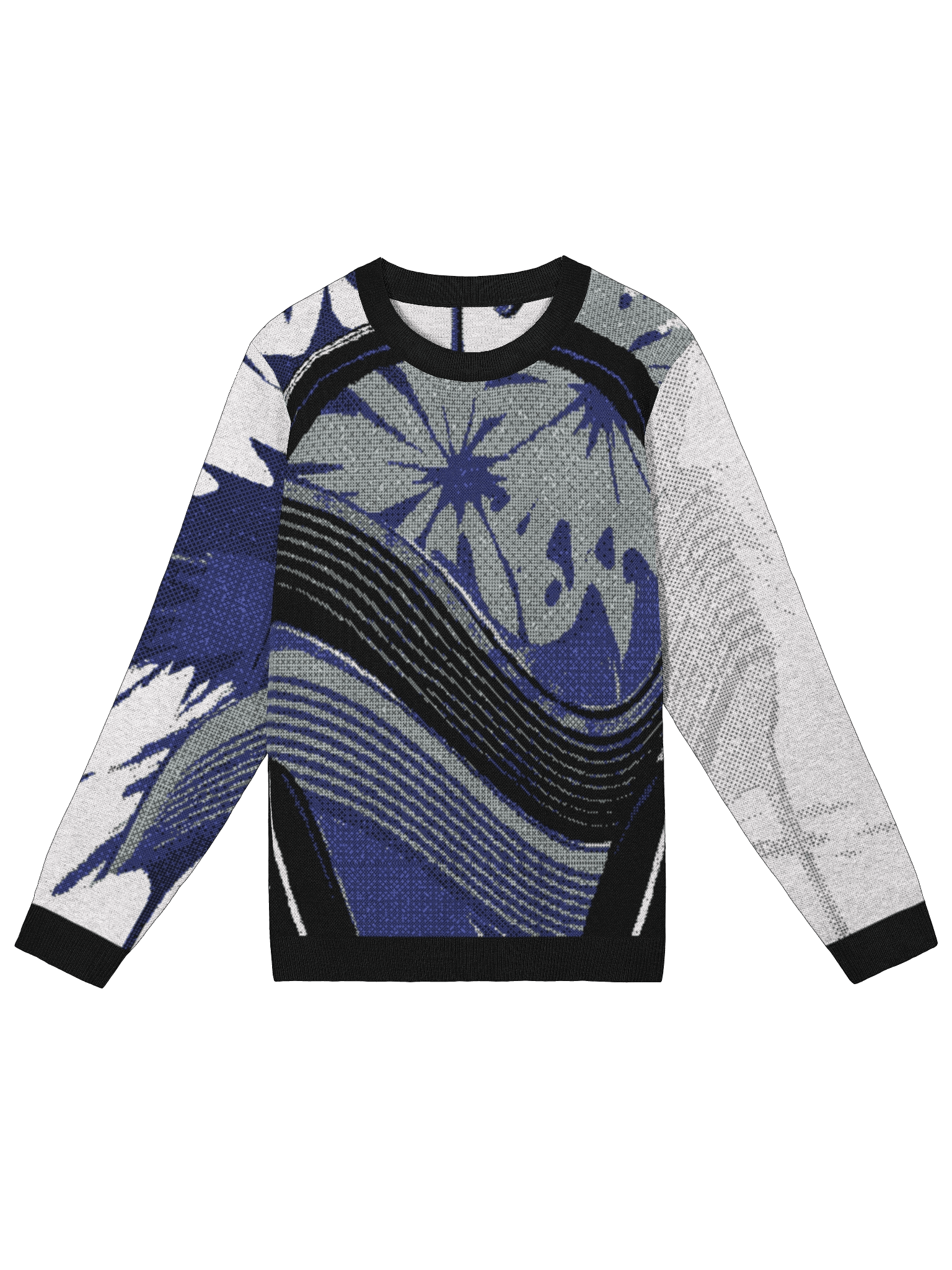 Sound Wave Soul - Abstract Music Knitted Crewneck Sweater product image (1)