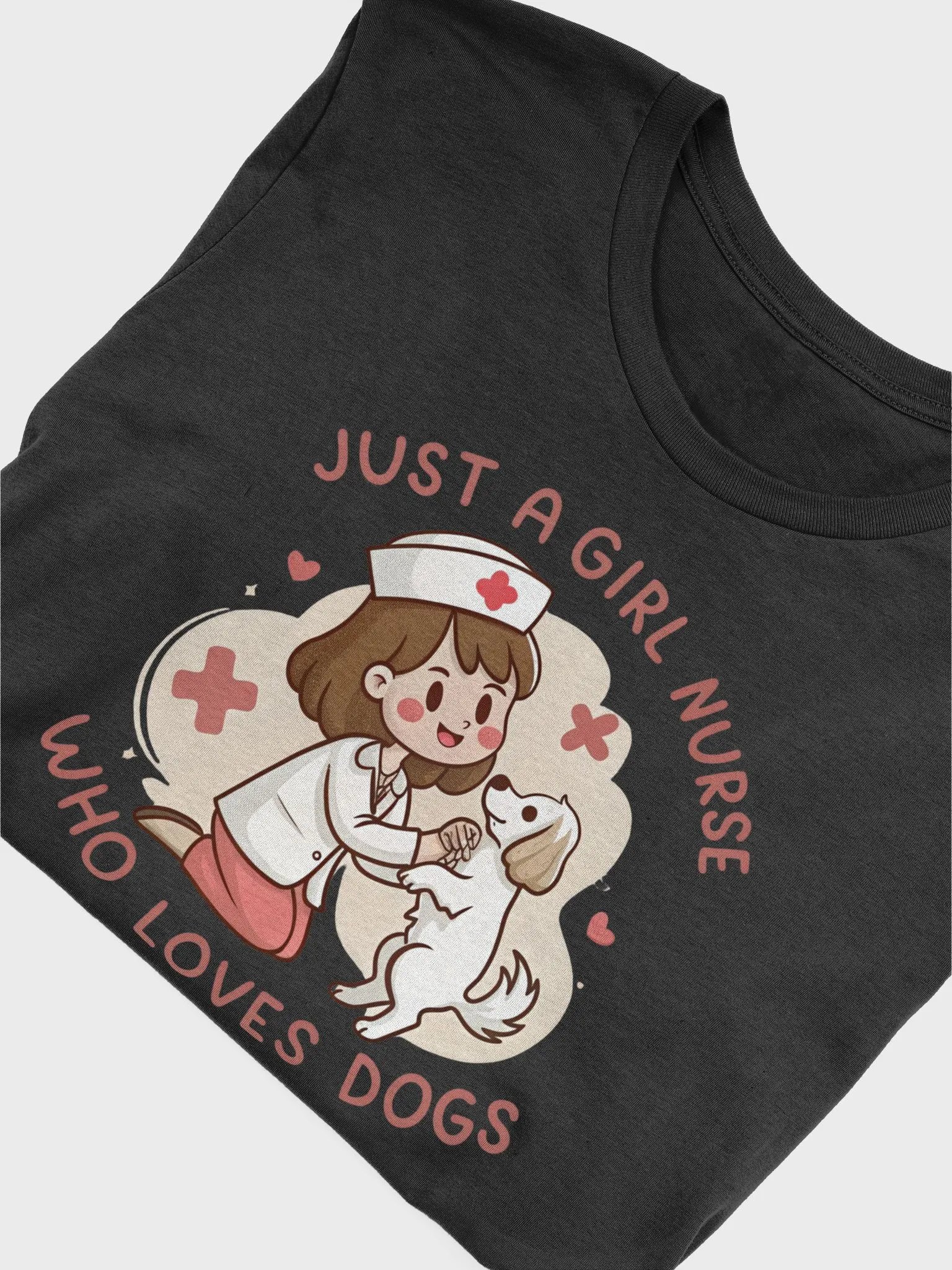 Dog Lover Nurse T-Shirt, Just a Girl Who Loves Dogs Shirt, Unisex Tee, Nursing Gift, Dog Mom Apparel product image (5)