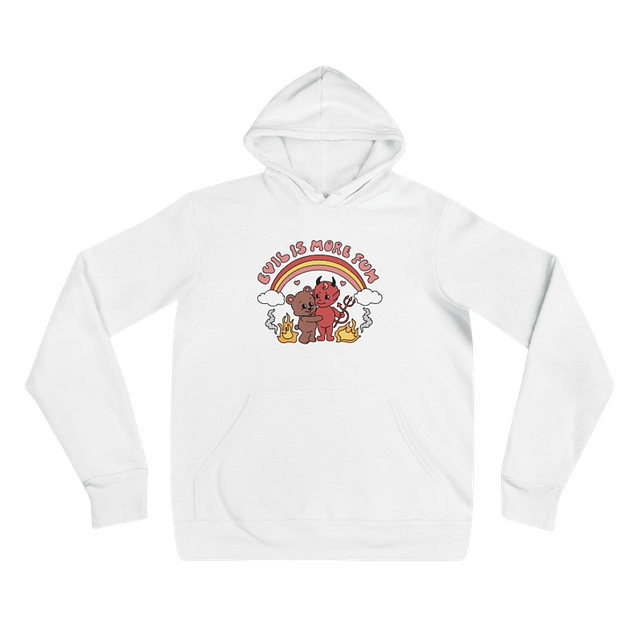 Evil Is More Fun Hoodie - White product image (1)