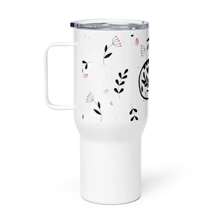 Whimsical Folk Art Cat Love Travel Mug|Housewarming Birthday Gifts Cute Mug product image (2)