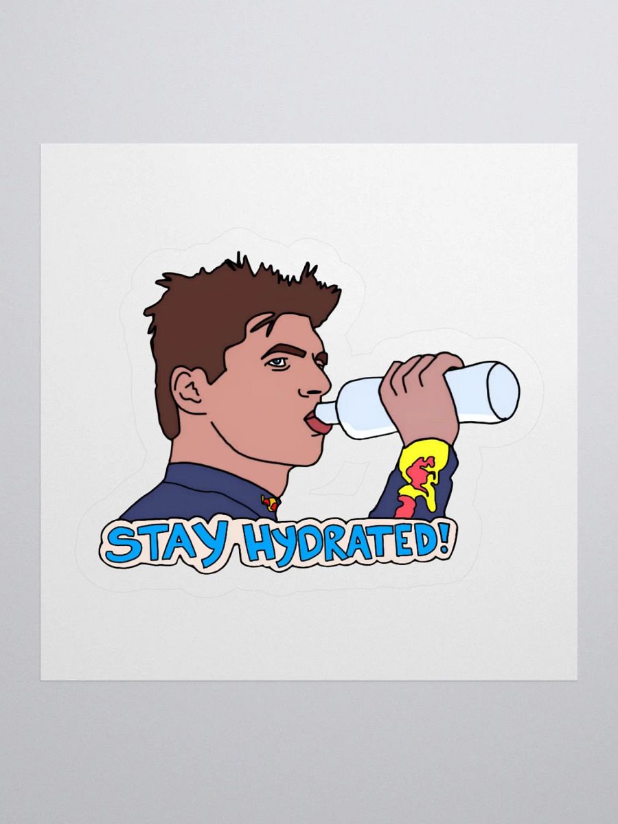 Stay Hydrated with Max Verstappen Sticker product image (1)